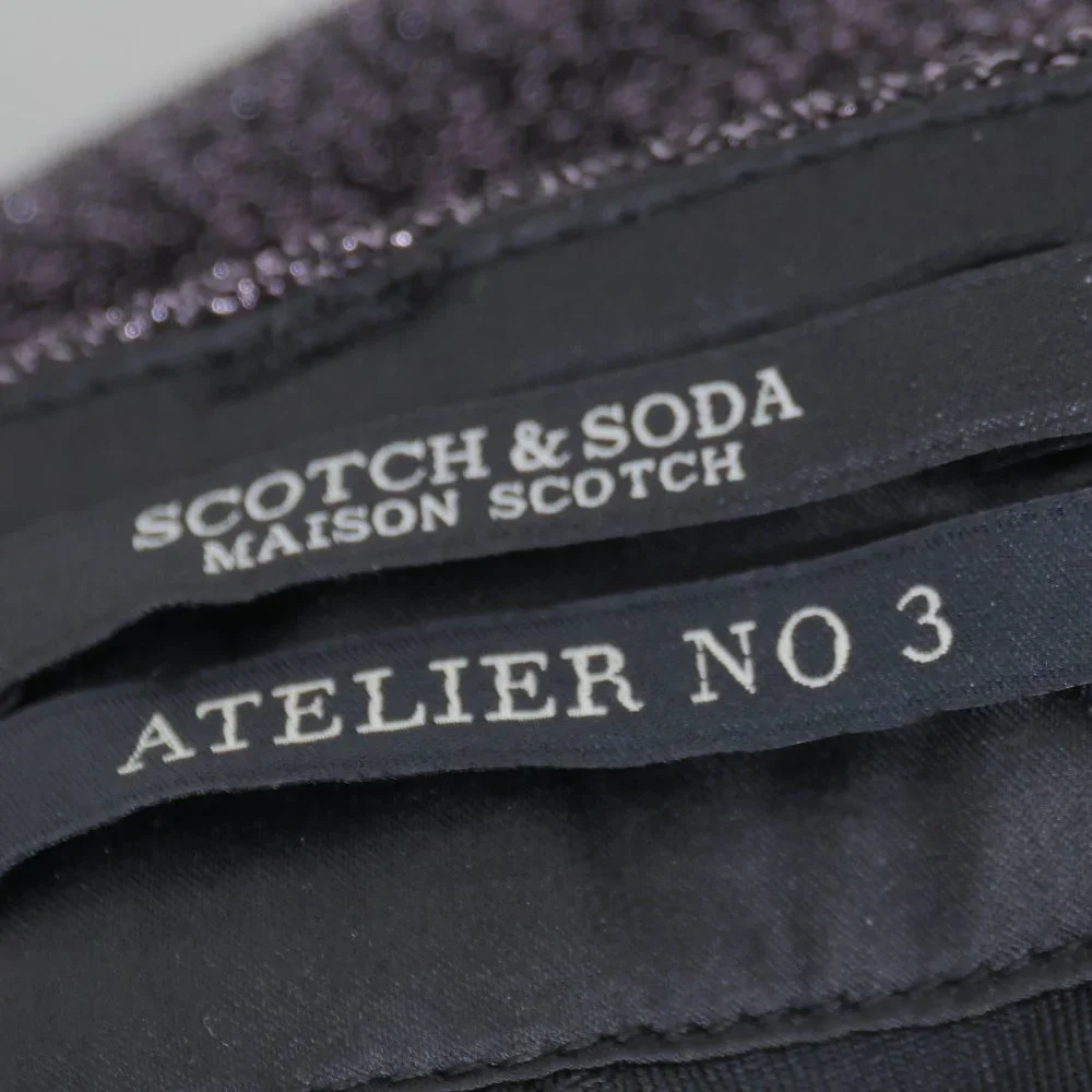 Scotch & Soda Black Red Wine Side Stripe Metallic Glitter Low Rise Size SZ Pant - Picture 3 of 16